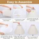 Empire Lamp Shades Set of 2, 6" Top x 16" Bottom x 10.8" High, Large Beige Lamp Shades for Table Lamps Floor Lamps, Natural Linen Lampshades Replacement, Spider, Harp Holders Included, Easy Assembly