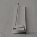 Danpoo White Paper Towel Holder with Shelf Wall Mount, Adhesive Hand Towel Holder for Bathroom, Kitchen Towel Holder