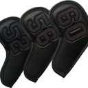 1Pc Magnetic Golf Iron Wedge Head Cover Or Set Golf 52 56 60 Wedge Covers - Synthetic Leather Golf Club Covers Wedge with Large Number (3pcs (52 56 60))