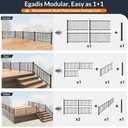 Egadis 2 Pack 2.56 in x 2.56 in x 39 in Aluminum Railing Post with Screws