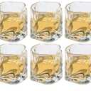 Glass Cups/Glass Tumblers Home Glass Cups Water Cups Set Origami Cups High Value Beer Cups Wine Cups Tea Cups Glass Drinking Glasses (Color : Brass) (B)