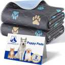 Aitmexcn Washable Puppy Dog Pee Pad, 2PCS 100% Waterproof Whelping Training Mat for Puppy/Senior Dog, Fast Drying Reusable Puppy Pads for Indoor, Outdoor and Car Travel 36'' x 36''