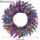 24" All Season Lavender Front Door Wreath with Butterflies & Berries