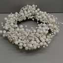 VioletEverGarden White Wreath 20 Inch Winter Wreaths for Front Door Artificial White Berry Wreath for Winter Christmas Hoilday Party Wall Window Decorations