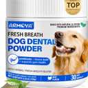 Dog Teeth Cleaning Powder - Dental Powder for Dogs Teeth - Plaque Removal - Supports Gum Health - Tartar Remover with Natural Herb Blend and Postbiotics 30 Day Supply - Mint Flavor (5.29 Ounce (Pack of 1))