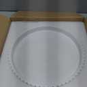 Decorative Tray for Coffee Table, Living Room, Side Table, 11" White Round Concrete Home Decor Serving Trays for Accent Table, Console Table