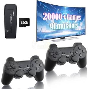 Retro Game Console 20000+ Games,64GB,4k Definition,Game Stick with Builtin 9 Emulators&Dual 2.4G Controllers,Plug and Retro Play Video Games for TV.(Crazyboy)