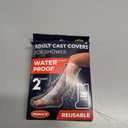 100% Waterproof Cast Covers for Shower Leg - 2pk - Tight Seal - Reusable Adult Half Leg Cast Protectors - Knee, Ankle, Foot - After Surgery Bandage and Dressing Cast Bag for Wounds and Burns