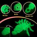 3D Printed Animals Toys,Skeleton Spider with Skull Head, Halloween Creepy,Cute Toy for Kids,Halloween Decorations,3D Printed Skull Spider for Parties(Luminous-Green)