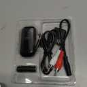 Bluetooth 5.4 Transmitter Receiver for 2 AirPods/Headphones, 2-in-1 Airplane Bluetooth Adapter with Mic for Hands-Free Calls, Low Latency, Wireless Audio Adapter for Travel Flight TV Speakers (Black)