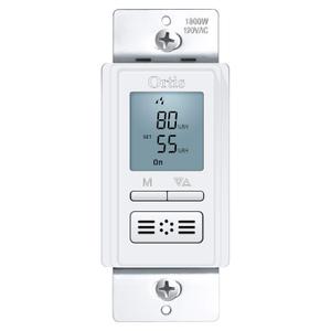 [New Generation] Humidity Sensor Switch, Ortis in-Wall Bathroom Fan Automated Control Switch, Air Moisture Detection, Neutral Wire Required, White, 120V/220V