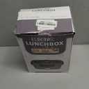 Vabaso Electric Lunch Box for Adults, 80W Heated Lunch Box Portable Food Warmer Lunch Box for Work/Men/Car/Truck with 1.5L 304 Stainless Steel Container Fork & Spoon, 110V/12V/24V (Dark Green)