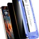 VIZORIX 2-Pack for iPhone 15 Pro Privacy Screen Protector, Easy to Install, Anti-spy, Auto-Dust Removal, Military Grade Protection, Bubble-Free, Full Coverage, Case Friendly, 9H+ Tempered Glass