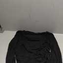 ZESICA Women's Off The Shoulder Tops 2026 Long Sleeve Y2K Asymmetrical Ruched Fitted Shirts Spring Trendy Going Out Top (Medium, Black)