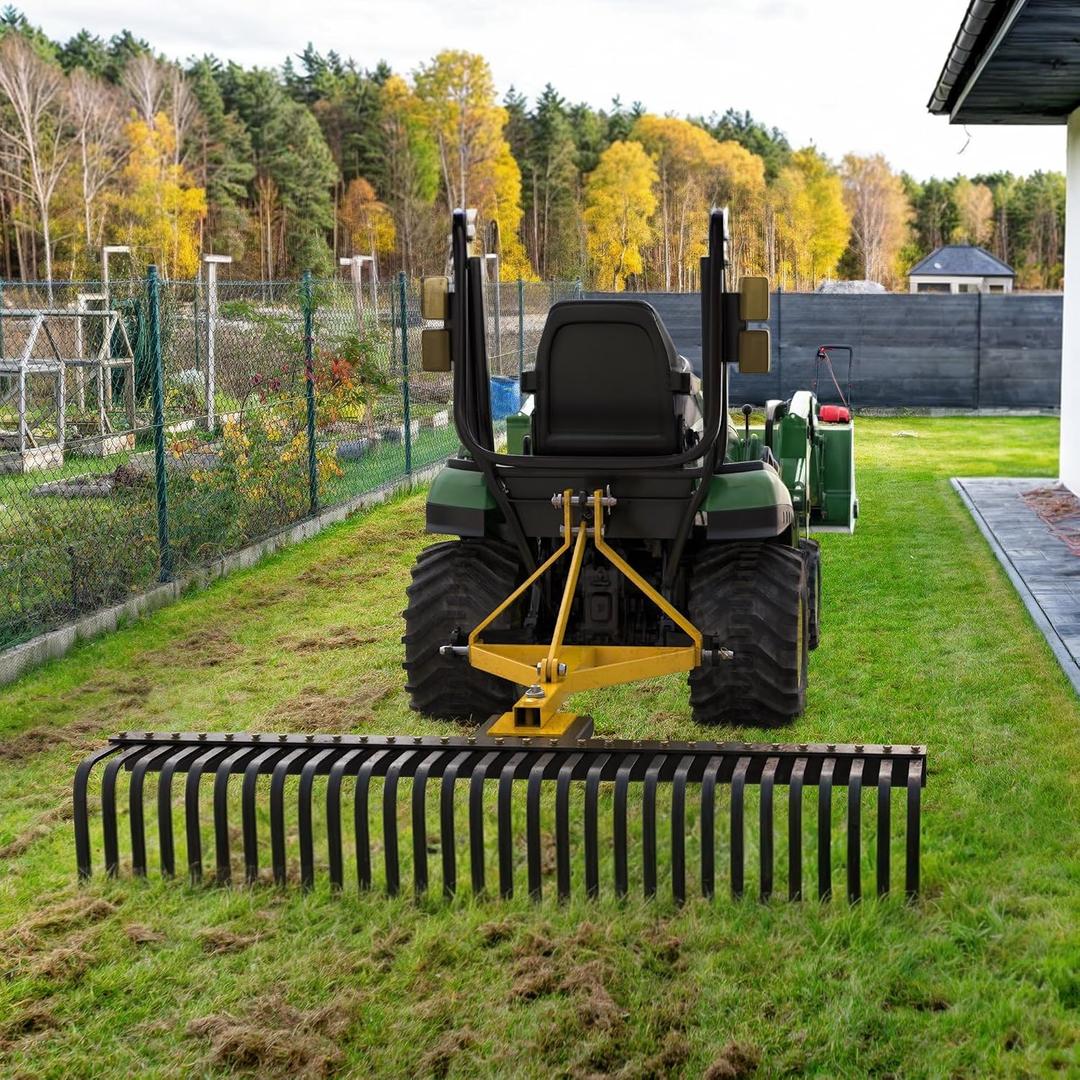 YINTATECH 60 inch Landscape Rake Tractor Attachments