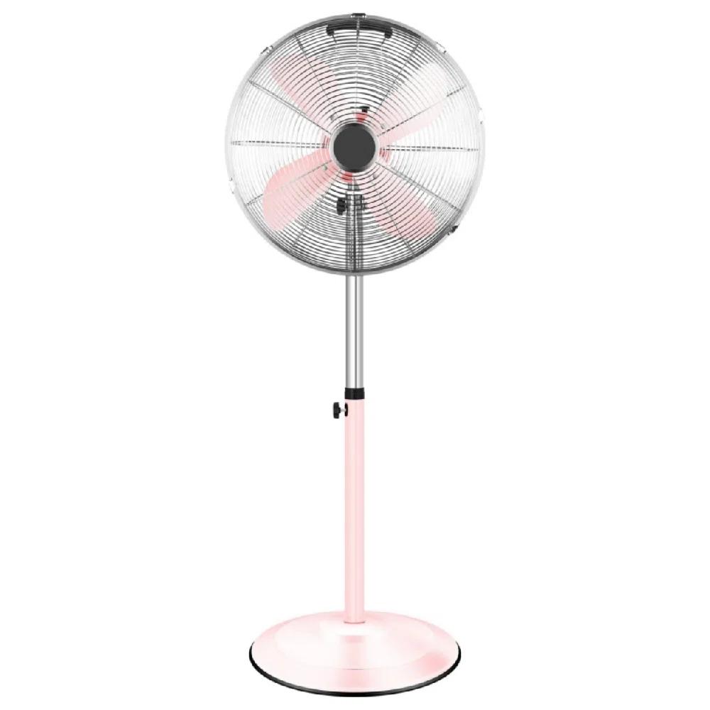 Simple Deluxe Infinipower 16 Inch High Velocity Stand Fan, Adjustable Heights, 75°Oscillating, Quality Made Fan With 3 Settings Speeds, Heavy Duty Metal For Industrial, Commercial, Residential, Color Pink