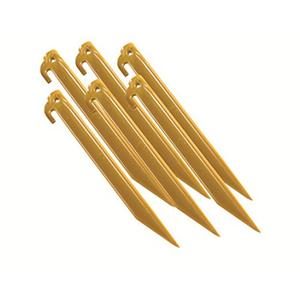 Coleman Tent Pegs, 9-Inch Long Durable Plastic Tent Stakes, 6-Pack 2Pcs