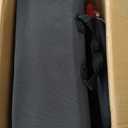 Medline Ultra Lightweight Transport Wheelchair for Adults, Foldable, 19-Inch Seat Width, Red Frame, Black Upholstery