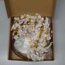 mizii 3Pcs Artificial White Cherry Blossom Branches 40" Fake Silk Cherry Blossoms Flowers with Long Stem for Wedding Decorations Table Centerpieces Vase Arrangement Home Decor (White)