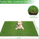 GLOBREEN Artificial Grass Pee Pads for Dogs Potty Training, 3FT X 5FT Fake Turf Outdoor Rugs for Pets Patio Balcony, with Drainage Hole