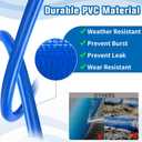 2 IN x 30FT Pool Backwash Hose Heavy Duty Drain Discharge Double PVC Layflat Hose with 2 Clamps, Weatherproof Burst Resistant for Water Transfer, Sump Pump, Pool Filter, Pool Drain (9.2M,Blue)