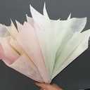 NatureMan 200 Sheets/5 Color Korean Of Cotton Wrapping Flower Paper Non-Woven Waterproof Pleated Withdrawable Flower Bouquet Lining Paper Flower Shop Supplies