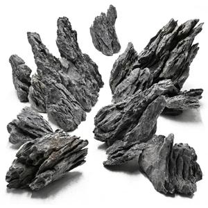 Unocho Aquarium Rocks Natural Seiryu Stone 20lb Aquascaping Rocks for Fish Tank Aquarium Landscaping Decoration Paludarium Amphibian Enclosures(3-10 Inches)