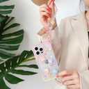 Roemary 3D Cartoon Case for iPhone 16 Pro with Wrist,Rainbow Bunny Case for Girls Women,Girly Design TPU Soft Bumper Protective Cover(3D Wrist)