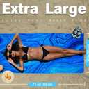 Microfiber Lightweight Beach Towel Sand Free Quick Dry Absorbent Thin Compact Towels for Swimming Pool Camping Beach Accessories Large Easy Pack Travel Things for Vacation Essentials Gift Adult
