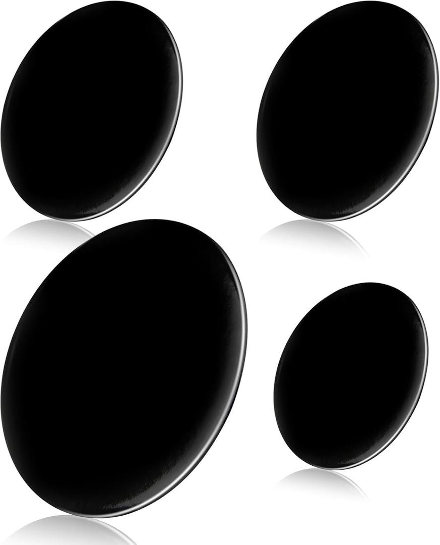 EEEKit 4 PCS Gas Stove Burner Caps Set, Burner Cap Replacement Part 1 Large, 2 Middle, 1 Small, 3.9 in, 2.9 in X 2, 2.2 in