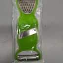 3 in 1 Multi-Purpose Vegetable Peeler/Slicer/Grater - Stainless Steel Tool for Kitchen - Ideal for Carrots, Cheese, Ginger, Potato, Garlic - Easy Peeling, Slicing and Grating Multicolour