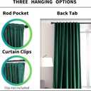 Aljctns Emerald Green Velvet Curtains 84 inches Long Luxury 80% Blackout Curtains for Bedroom Living Room,Thermal Insulated Super Soft Window Drapes Rod Pocket & Back Tab, 52" W x 84" L, 2 Panels