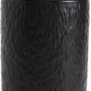 Black White Ceramic Coffee Canister Tea Canister with Seal Wood Lid, Airtight Coffee Storage Container for Coffee Bean, Ground Coffee, Sugar, Cookie Candy jar (Black, 800ml)