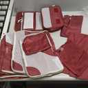 10 Set Packing Cubes for Travel, Gifts for Women Mom,Anti-Tearing Suitcase Organizer for Luggage with Shoe & Hanging Toiletry Bag,OlarHike Vacation Essentials & Accessories for Cruise Ship (08 Burgundy)