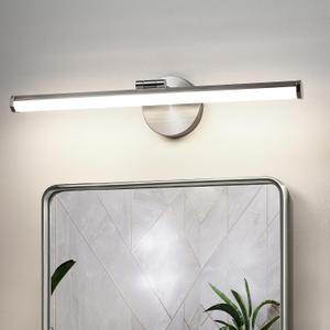 KAISITE Bathroom Light Fixture Over Mirror 22IN Brushed Nickel Vanity Lighting Fixture Dimmable LED Vanity Light Rotatable Modern Bathroom Light Bar 18W 3000K