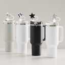 4 PCS Silicone Straw Cover for Stanley Cup 30&40 Oz Straw Cover for Tumblers Stanley Cup Accessories, 10mm