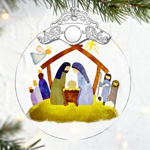 Christian Gifts: Nativity Scene Christmas Ornaments (Religious Christmas Decorations) | Christian Holiday Decor, Holy Family Decoration, Religious Gifts, Baptism Gift & Unique Faith Festival Gift