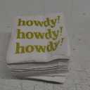 SharkBliss Howdy Cocktail Napkins, 100 Pack Howdy Paper Cocktail Napkins for Western Cowgirl Disco Last Rodeo Nashville Bachelorette Bridal Shower Table Decor | 2-Ply, 5x5" (Gold)