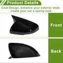 Motoforti 1 Pair ABS Left Right Side Mirror Cover Cap Replacement Gloss Black for Kia Sorento 2021-2025 Ox Horn with Turn Signal Light Mirror Guard Cover