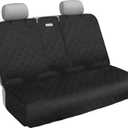 Back Seat Cover - 900D Oxford Waterproof Car Seat Protector, Fits Cars/SUVs/Trucks, Split Bench, Non-Slip, Dog/Kid Proof, Easy Clean(Black) (Medium-54"W)