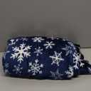 PAVILIA Christmas Throw Blanket | Navy Snowflake Christmas Fleece Blanket | Soft, Plush, Warm Winter Cabin Throw, 50x60 (Navy/White Snowflake)