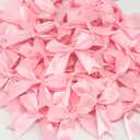 Pink Gift Wrap Bows - 50pcs 3.3 Inch Elegant Bows for Gift Wrapping, Party Decorations, Wedding Decor, Birthday Presents, Holiday Gifts, DIY Crafts, Baby Shower, Anniversary, Christmas, Gift Bags (1 count (Pack of 50))