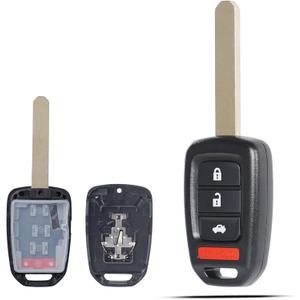 SUPALAND Key Fob Shell Case Replacement Fits for Honda Accord Civic CRV HRV 2013-2021 Keyless Entry Remote Control 4 Button Pad Cover MLBHLIK6-1TA MLBHLIK6-1T