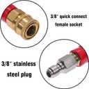 Hourleey 50FT Pressure Washer Hose with 3/8 Inch Quick Connect, High Tensile Wire Power Washer Hose, 4000 PSI