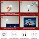 HOMETITUTE Christmas Backdrop 8x6ft Nativity Scene Silhouette Banner Holy Night Starry Sky Background Bethlehem Manger Photography Prop Religious Holiday Decoration for Indoor Outdoor Display