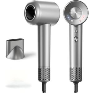 Hair Dryer, 160000 RPM High-Speed Ionic Blow Dryer with Magnetic Diffuser, Fast-Drying Hair Dryer for Women, 500M Negative Ions Frizz Control, Low-Noise Hairdryer for Home & Salon