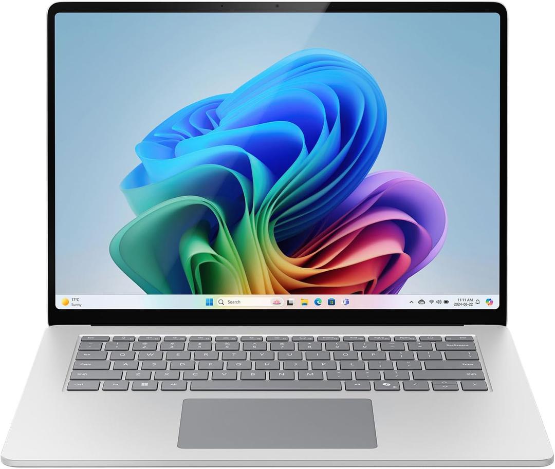 2024 Microsoft Surface Laptop 7th Edition, Copilot+ PC, 15in Snapdragon X-Elite 16GB RAM 256GB SSD Win 11H Platinum 
