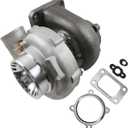 Universal Turbocharger Compatible with GT35 GT3582 T3, Turbo Charger AR.70/63 600HP Boost for 2.5L-6.0L Engine 4/6 Cylinder with Flange