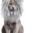 Onmygogo Lion Mane Wig for Cats and Dogs, Funny Pet Cat Costumes for Halloween Christmas, Furry Pet Clothing Accessories