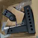 METOWARE Trailer Hitch for 2 Inch Receiver, 13,500 LBS Heavy Duty Drop Hitch, Adjustable Tri-Ball Tow Hitch (1-7/8", 2", 2-5/16") with 6-Inch Drop & Anti-Theft Hitch Pin Lock, Alloy Steel, Black
